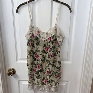 Hazel Floral Cami with Lace Detail